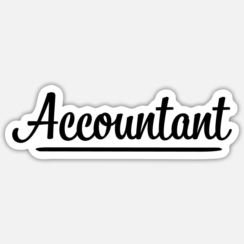 Accountant - Sticker size S (10 x 10 cm) - white matte