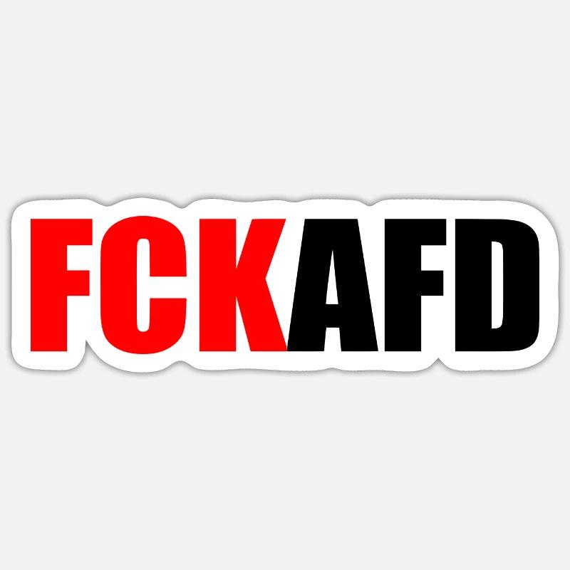 Fck afd - Sticker Größe S (10 x 10 cm) - Mattweiß