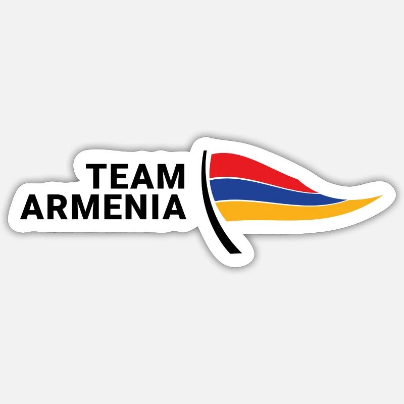 Équipe d’Arménie - Sticker taille S (10 x 10 cm) - blanc mat