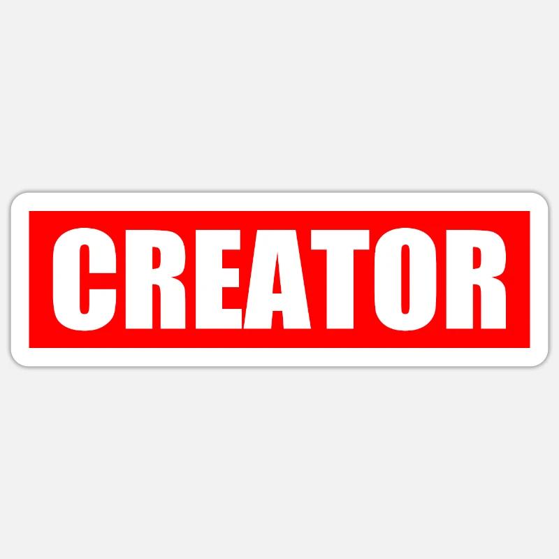 Creator - Sticker Größe S (10 x 10 cm) - Mattweiß