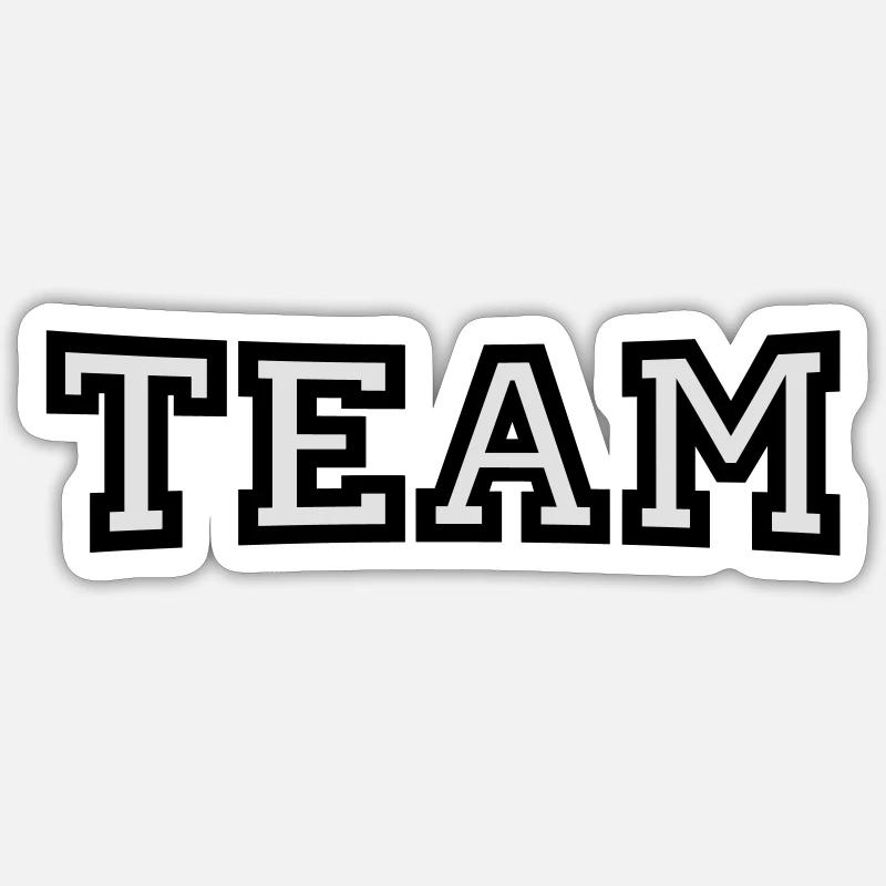 Équipe - Sticker taille S (10 x 10 cm) - blanc mat