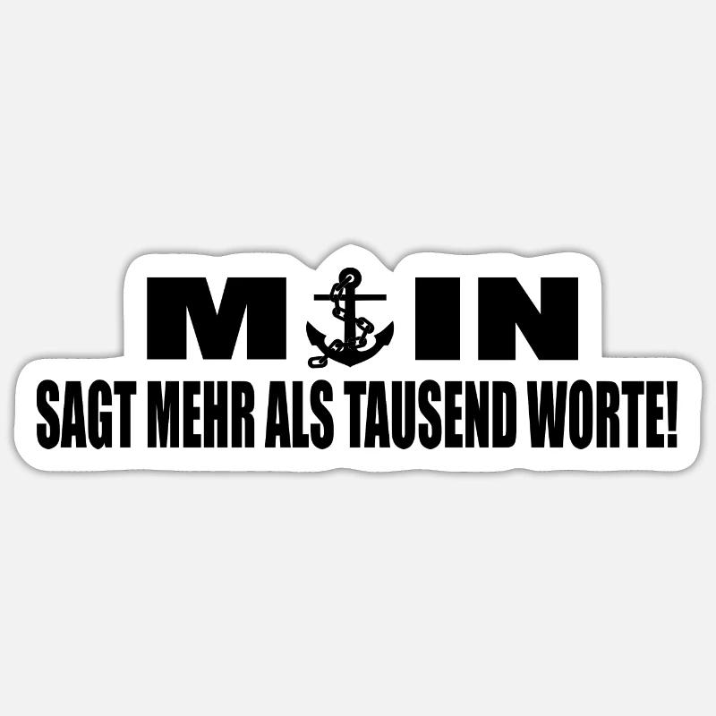 Moin - Sticker Größe S (10 x 10 cm) - Mattweiß
