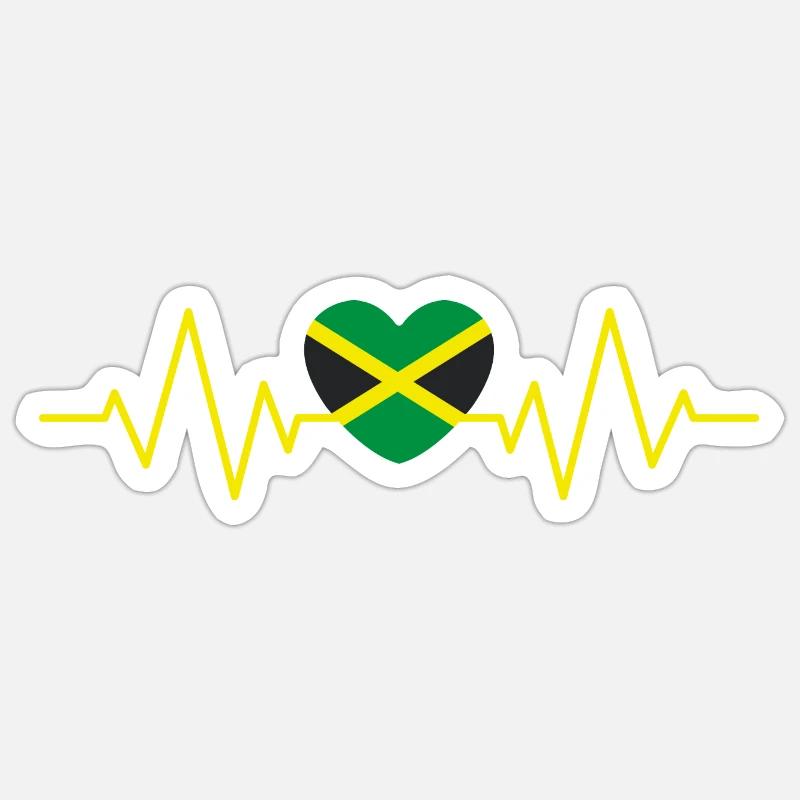 Jamaica Pulse - Sticker size S (10 x 10 cm) - white matte