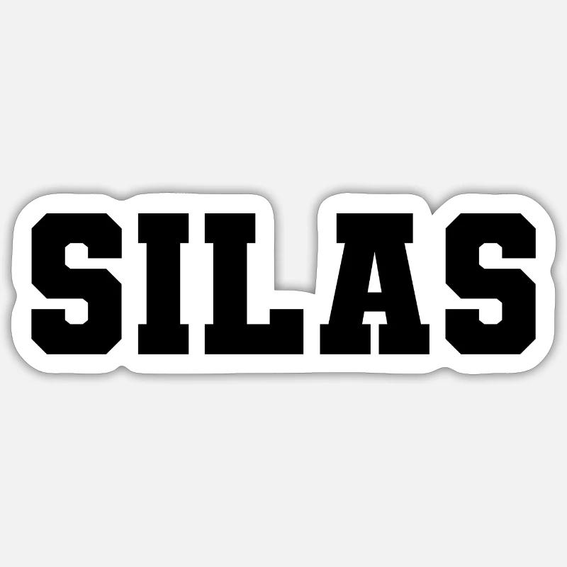 Name - Silas - Sticker size S (10 x 10 cm) - white matte