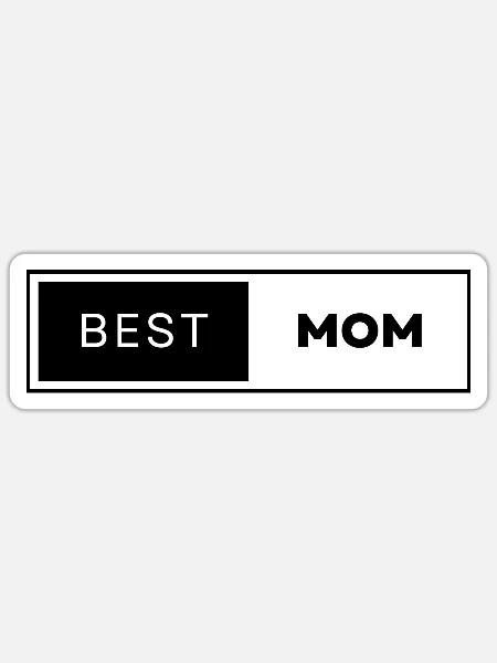 BEST MOM - Sticker Größe S (10 x 10 cm) - Mattweiß