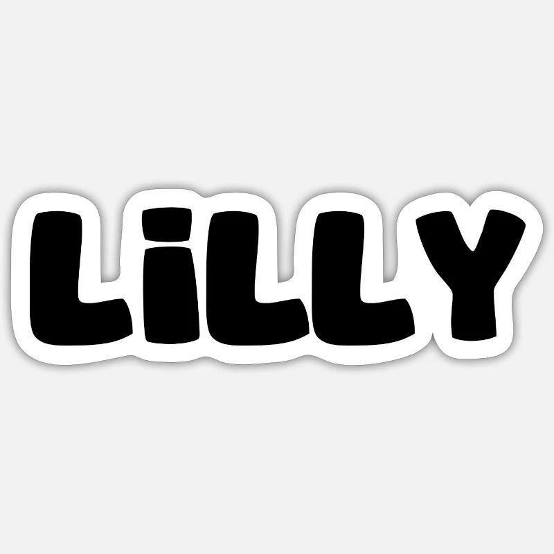 Name - Lilly - Sticker size S (10 x 10 cm) - white matte