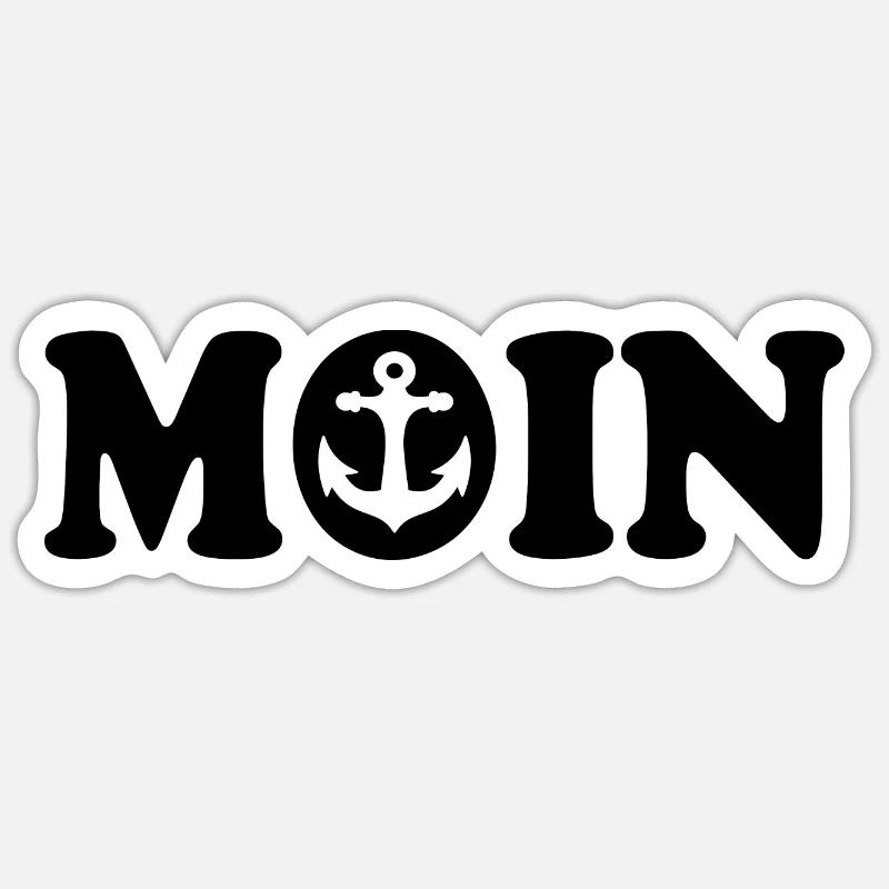 Moin - Sticker taille S (10 x 10 cm) - blanc mat