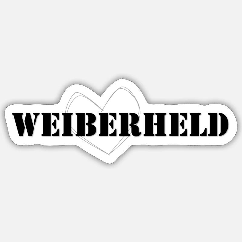Weiberheld Sticker Größe S (10 x 10 cm)