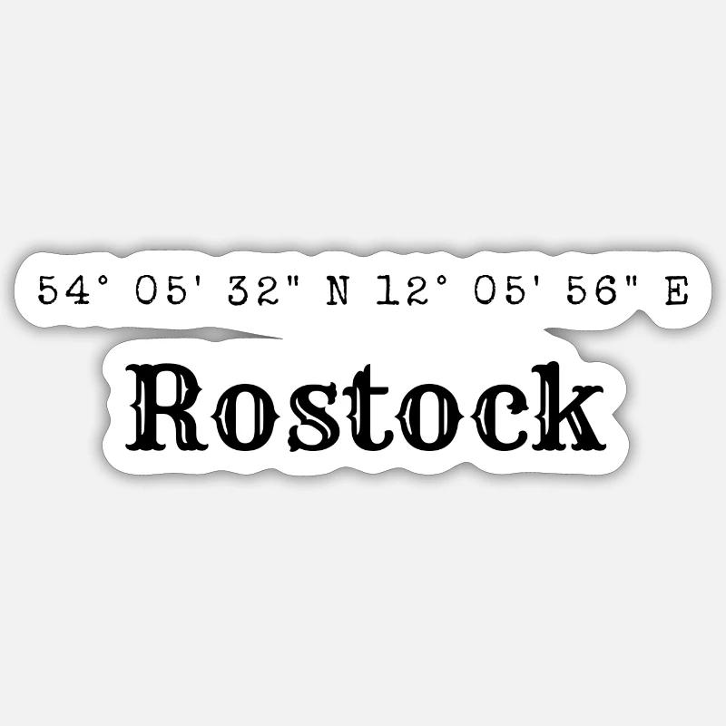 Rostock coordinates Sticker size S (10 x 10 cm)