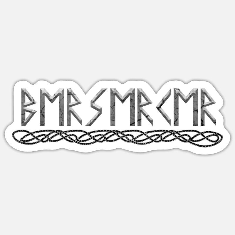 Berserker Runic Script, Futhark, Viking, Norse Sticker size S (10 x 10 cm)