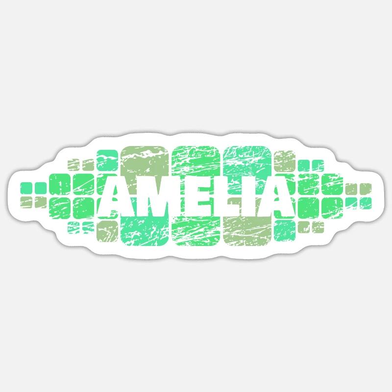 Amelia - Sticker taille S (10 x 10 cm) - blanc mat