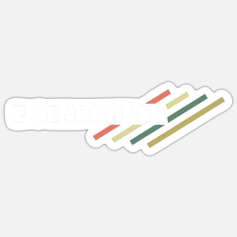 Arbeitsplatz Eisenbahner - Sticker Größe S (10 x 10 cm) - Mattweiß