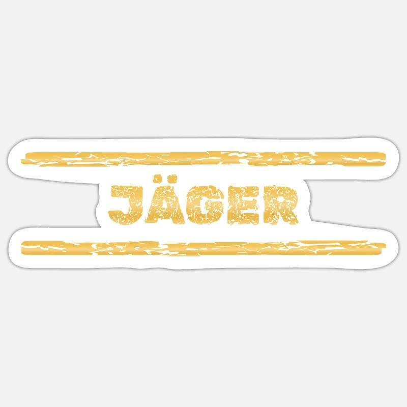 Le métier de chasseur - Sticker taille S (10 x 10 cm) - blanc mat