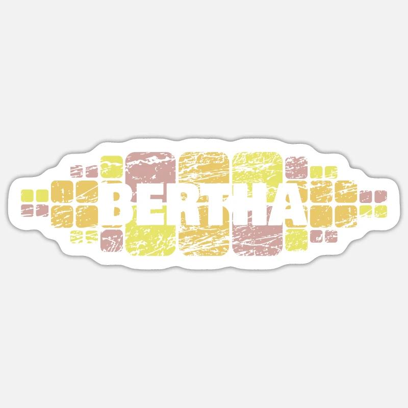 Mutti Bertha - Sticker size S (10 x 10 cm) - white matte