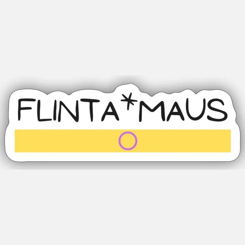 Flinta*Maus inter flag Sticker Größe S (10 x 10 cm)