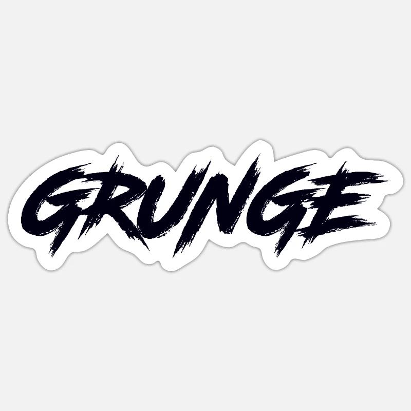 GRUNGE - Sticker size S (10 x 10 cm) - white matte