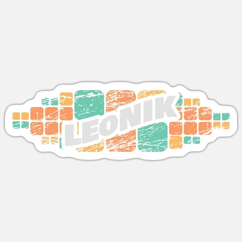 Leonik Leonik - Sticker taille S (10 x 10 cm) - blanc mat