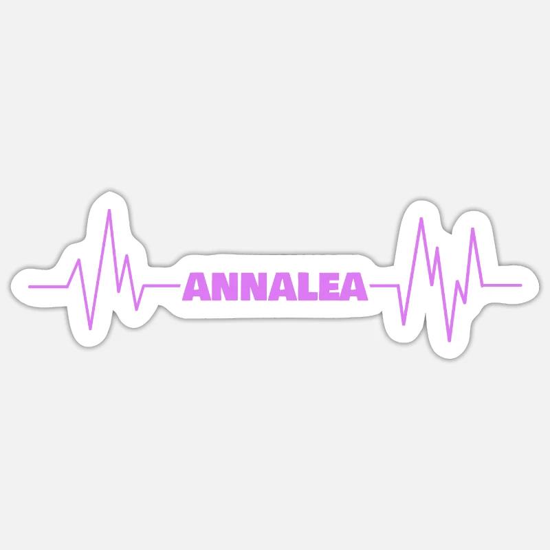 Annalea comme prénom - Sticker taille S (10 x 10 cm) - blanc mat