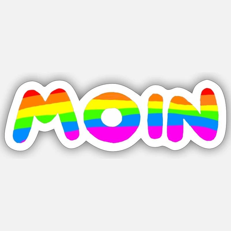 MOIN - Sticker Größe S (10 x 10 cm) - Mattweiß