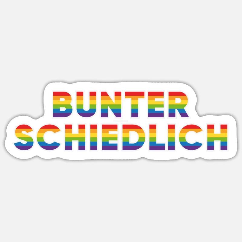 Einzigartig Anders. Bunterschiedlich - Sticker Größe S (10 x 10 cm) - Mattweiß