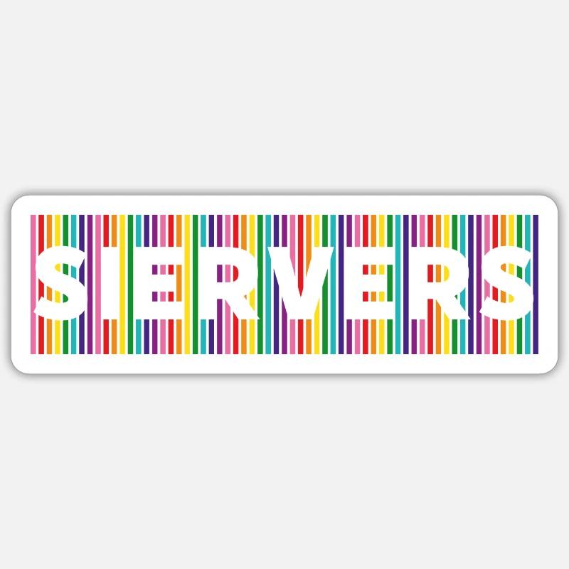 siervers - Sticker Größe S (10 x 10 cm) - Mattweiß