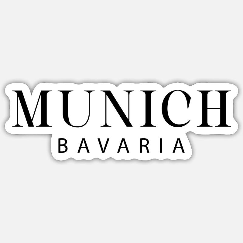 Munich, Munich - bavaria - Sticker size S (10 x 10 cm) - white matte