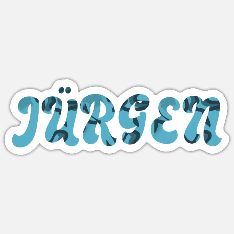 Jürgen - Sticker taille S (10 x 10 cm) - blanc mat