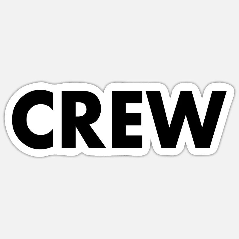 Crew - Sticker Größe S (10 x 10 cm) - Mattweiß