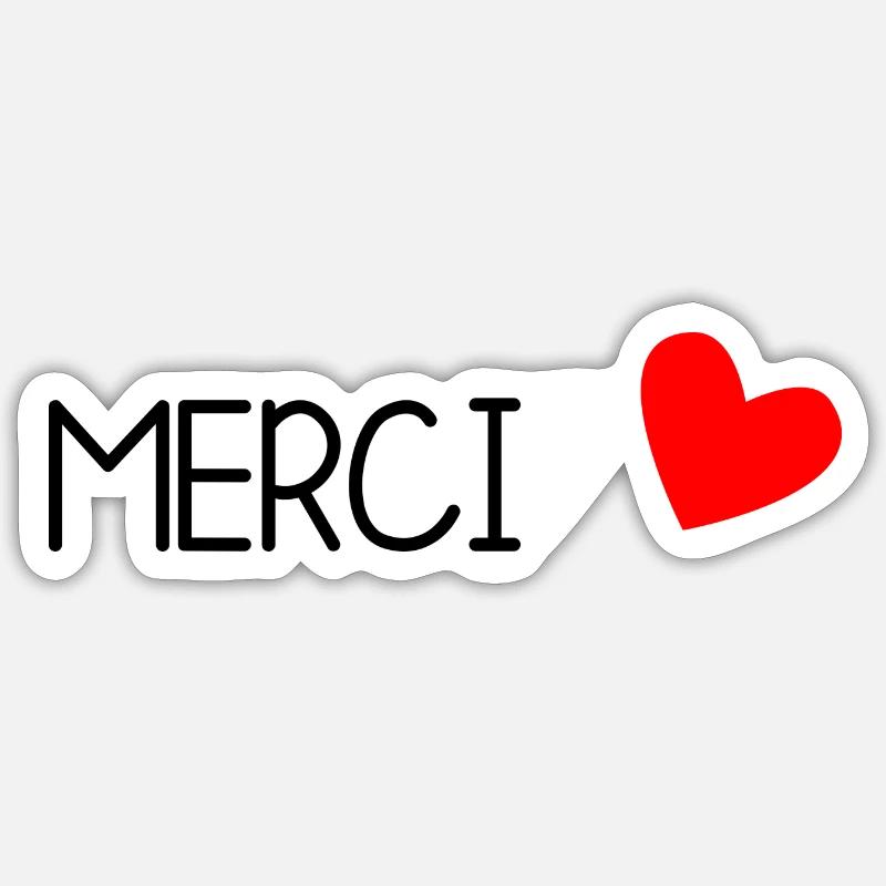 MERCI. MAÎTRESSE. MAÎTRE. MERCI MAÎTRESSE - Sticker taille S (10 x 10 cm) - blanc mat