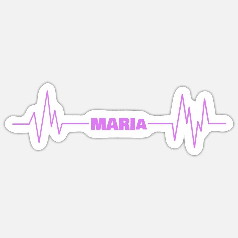 First name Maria - Sticker size S (10 x 10 cm) - white matte