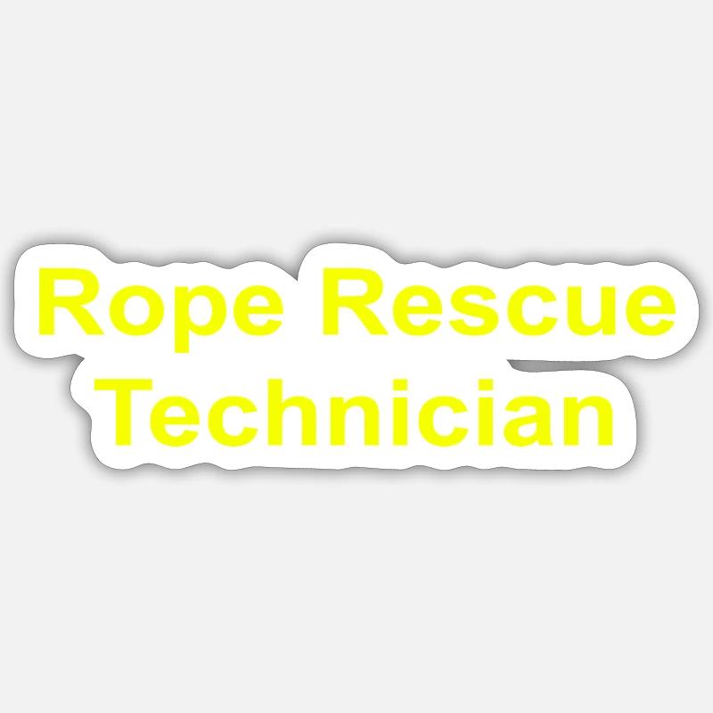 Rope Rescue Technician - Sticker size S (10 x 10 cm) - white matte