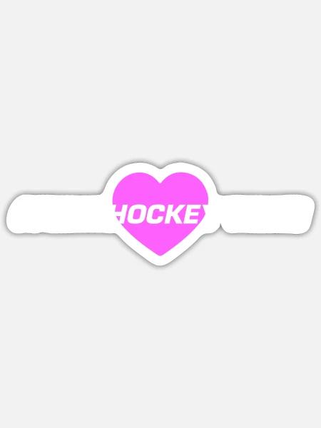 fieldhockey team herz - Sticker Größe S (10 x 10 cm) - Mattweiß