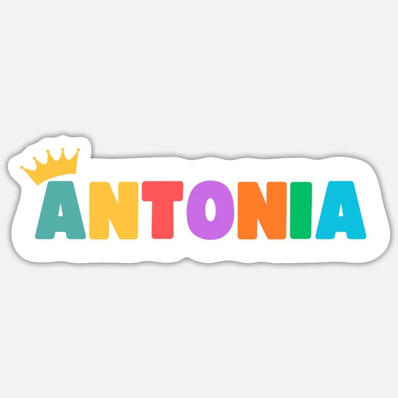 Antonia! Customizable - Sticker size S (10 x 10 cm) - white matte