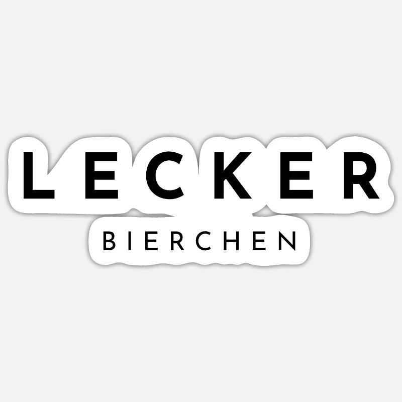 Lecker Bierchen Sticker Größe S (10 x 10 cm)