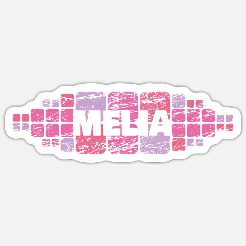 Mutti Melia - Sticker Größe S (10 x 10 cm) - Mattweiß
