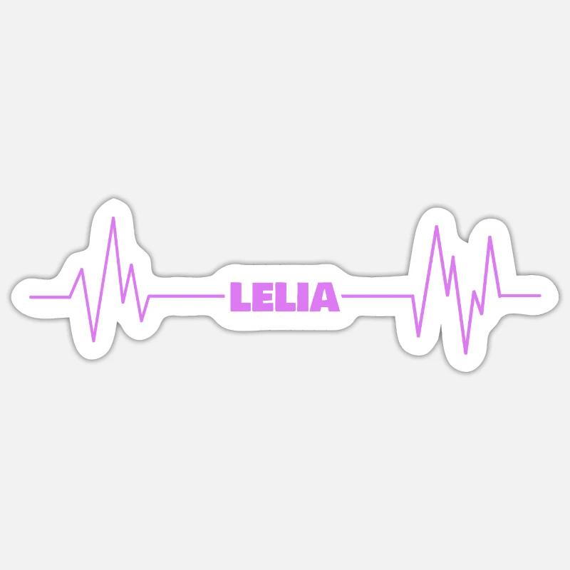 First name Lelia - Sticker size S (10 x 10 cm) - white matte