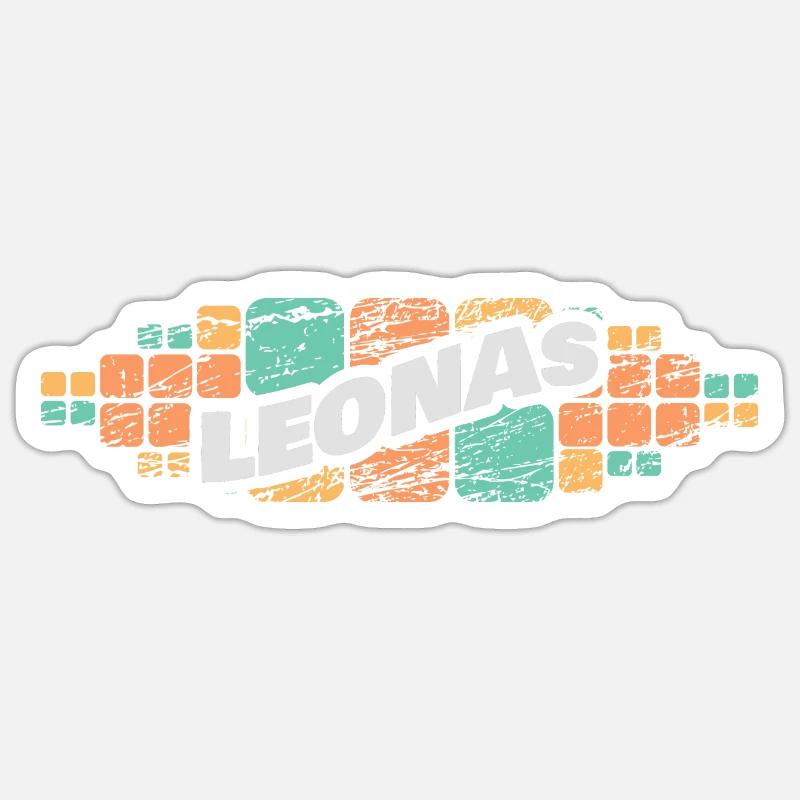 Gift for Leonas - Sticker size S (10 x 10 cm) - white matte