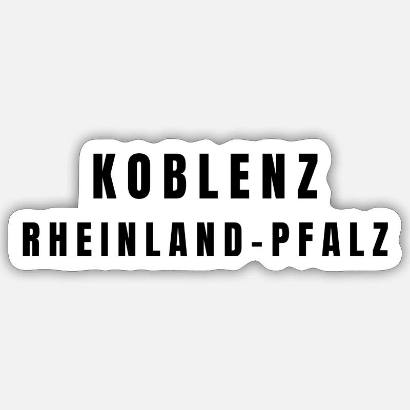 Coblence, Rhénanie-Palatinat - Sticker taille S (10 x 10 cm) - blanc mat