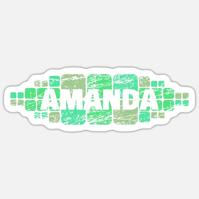 Amanda - Sticker taille S (10 x 10 cm) - blanc mat