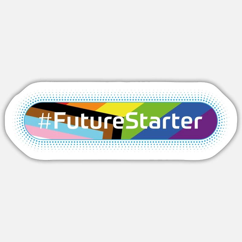 #FutureStarter - Sticker Größe S (10 x 10 cm) - Mattweiß