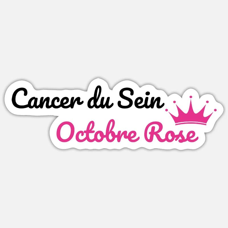 Brustkrebs Rosa Oktober - Sticker Größe S (10 x 10 cm) - Mattweiß