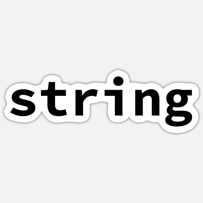 Code in Strings Black - Sticker Größe S (10 x 10 cm) - Mattweiß