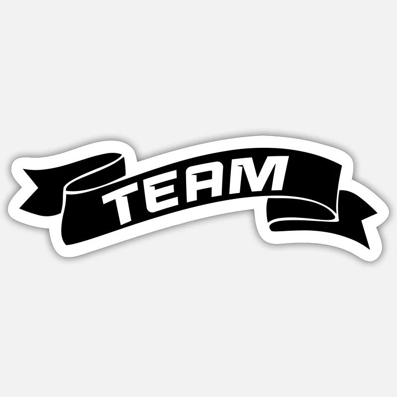 Équipe - Sticker taille S (10 x 10 cm) - blanc mat