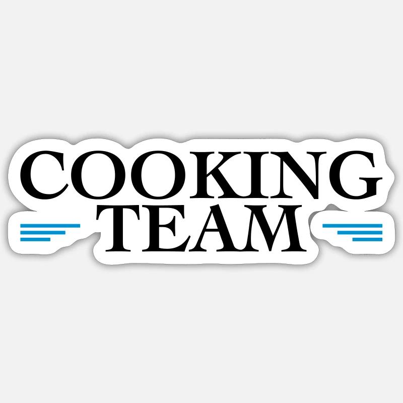 Team Cooking Sticker Größe S (10 x 10 cm)
