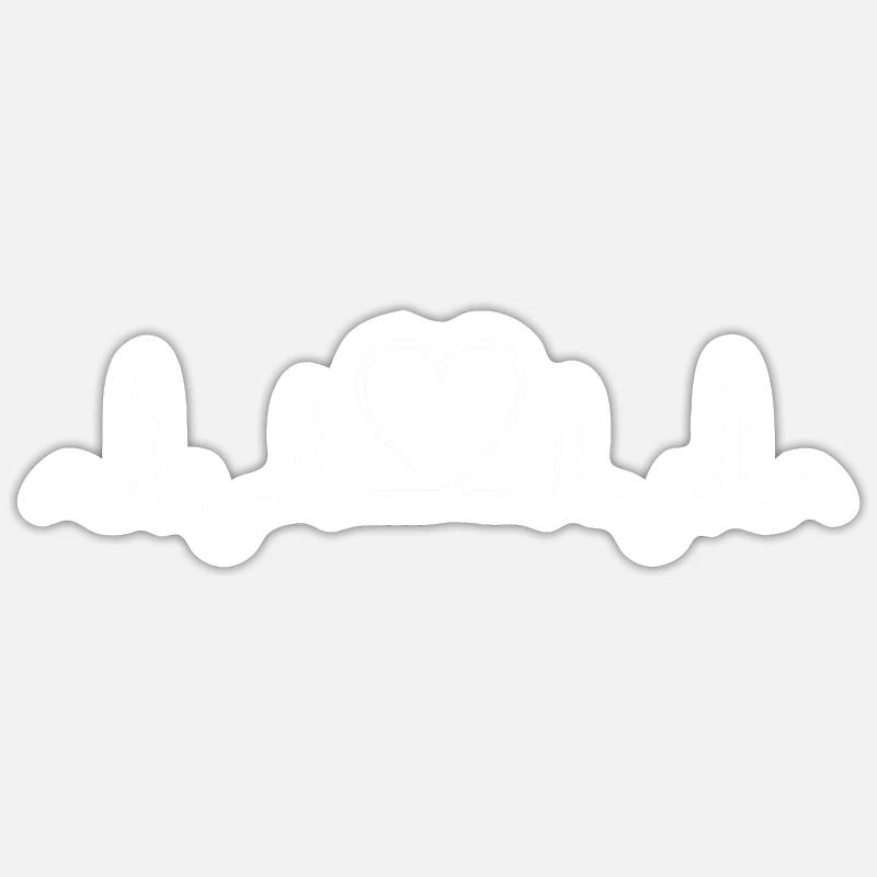 Bicyclette - Sticker taille S (10 x 10 cm) - blanc mat