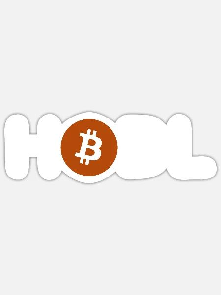 Bitcoin Money-Trading Hodl - Sticker Größe S (10 x 10 cm) - Mattweiß