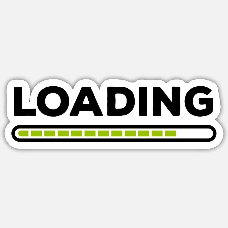 Loading - Sticker Größe S (10 x 10 cm) - Mattweiß