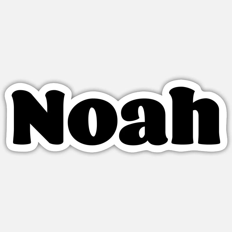 Vorname Noah Geschenk - Sticker Größe S (10 x 10 cm) - Mattweiß