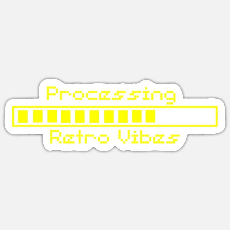 Loading Screen - Retro Gaming Design Sticker size S (10 x 10 cm)