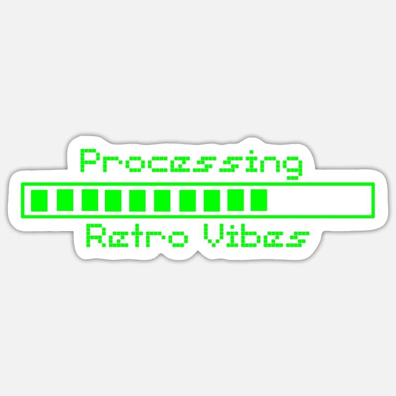 Loading Screen - Retro Gaming Design Sticker size S (10 x 10 cm)